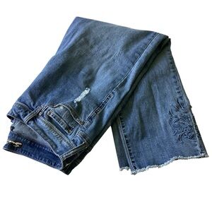 Seven7Jeans Retro-Denim Ankle Straight Vintage Embroidered Jeans